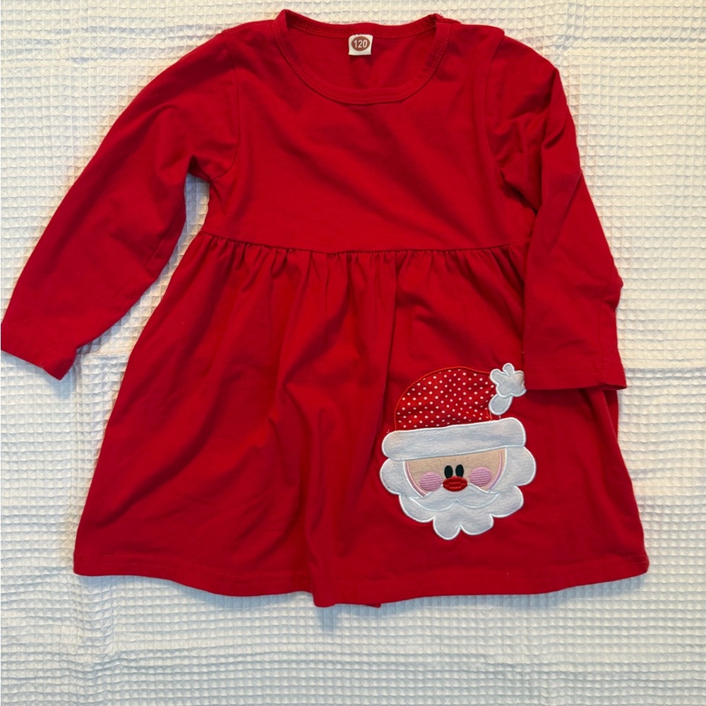Red Santa Kids Casual Dress